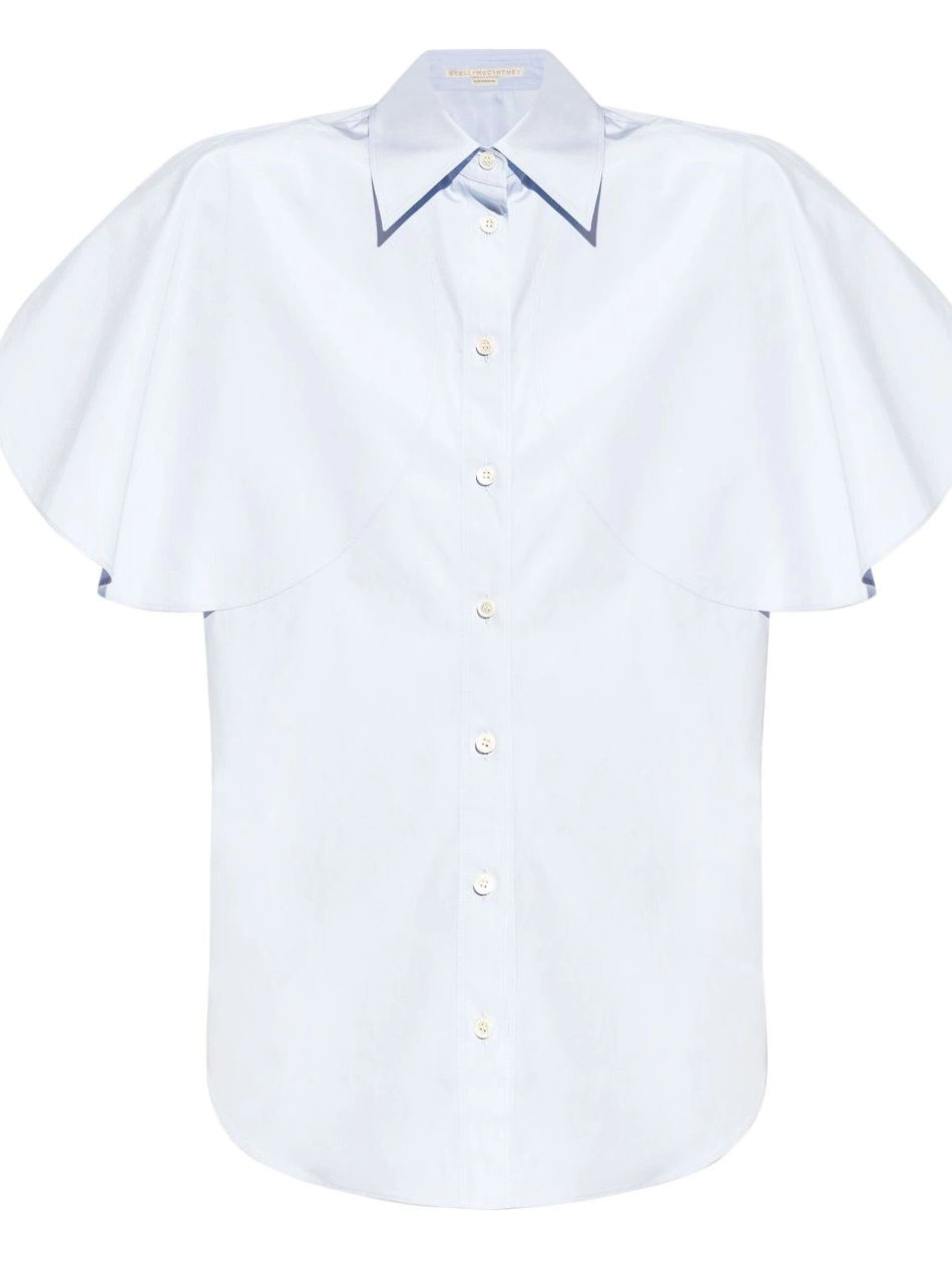 Affordable flutter-sleeve shirt Women Stella McCartney cotton 0417